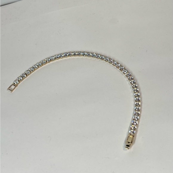 14k gold filled thin tennis bracelet - Picture 4 of 4